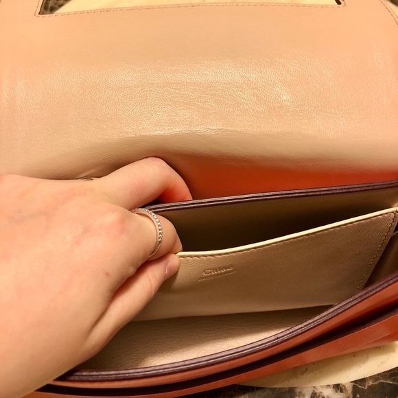 ✨SOLD✨Like New Auth Chloe Lambskin 3 Ways Chain-Link Bag - Picture 4 of 15